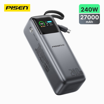 PISEN Bolt 240W 27000mAh Power Bank – Ultra-Fast USB-C Laptop Portable Charger (TP-D106) - Pro iPhone Repair