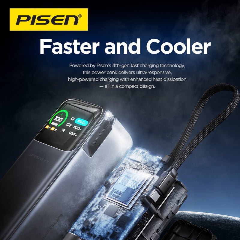 PISEN Bolt 240W 27000mAh Power Bank – Ultra-Fast USB-C Laptop Portable Charger (TP-D106) - Pro iPhone Repair