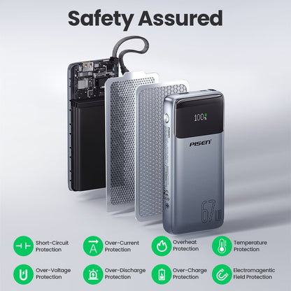 PISEN Bolt 67W 20000mAh Power Bank – Fast-Charging USB-C Portable Charger (TP-D108) - Pro iPhone Repair