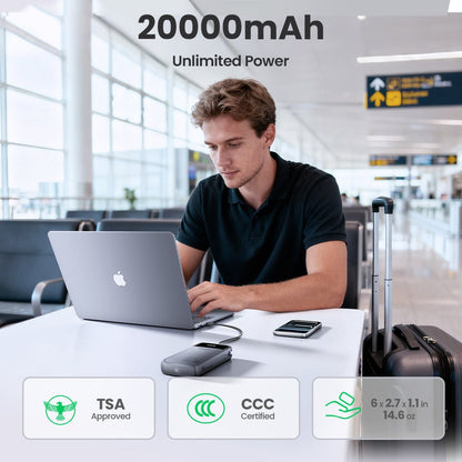 PISEN Bolt 67W 20000mAh Power Bank – Fast-Charging USB-C Portable Charger (TP-D108) - Pro iPhone Repair