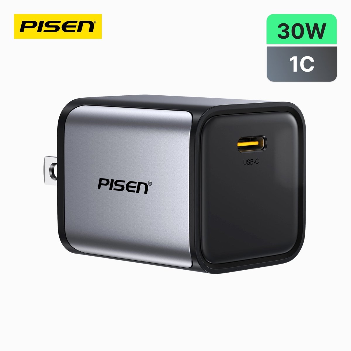 PISEN BOLT Lite 30W 1-Port GaN Fast Charger – Mini USB-C Wall Charger (TP-C62) - Pro iPhone Repair