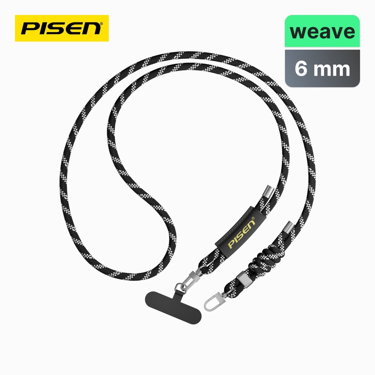 PISEN Braided Phone Lanyard 6mm – Adjustable Crossbody Strap for Phones (TP-PJ-001) - Pro iPhone Repair