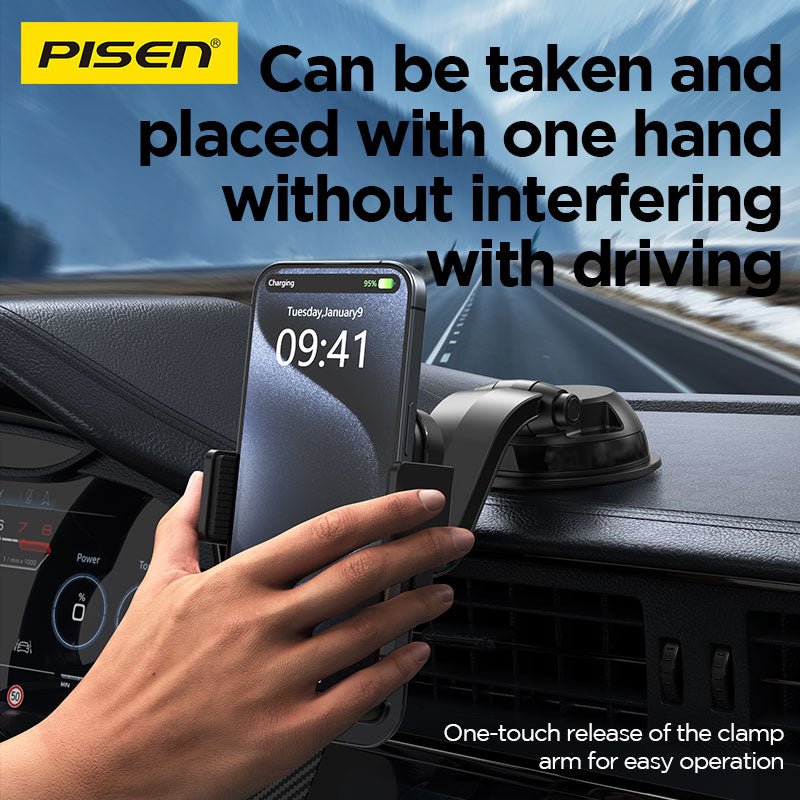 PISEN Dashboard Car Phone Holder – Suction Cup Mount for Windshield & Dash (TP-ZJ04) - Pro iPhone Repair