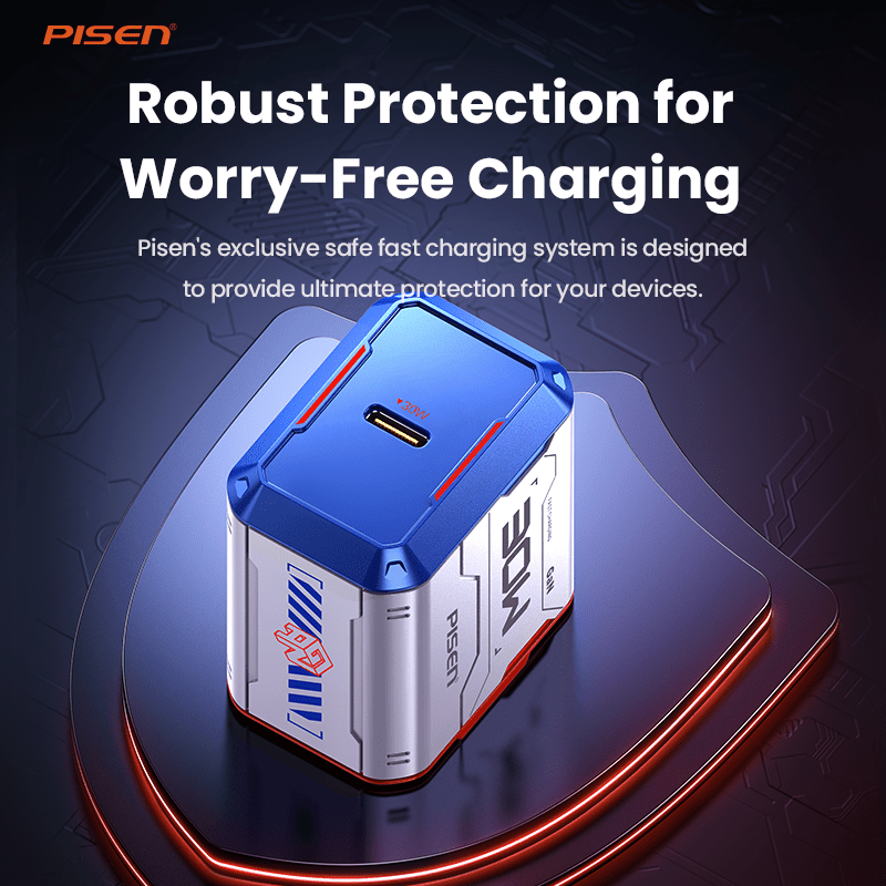 PISEN Gamer Lite 30W 1-Port GaN Fast Charger – Mini USB-C Wall Charger (TP-C32) - Pro iPhone Repair