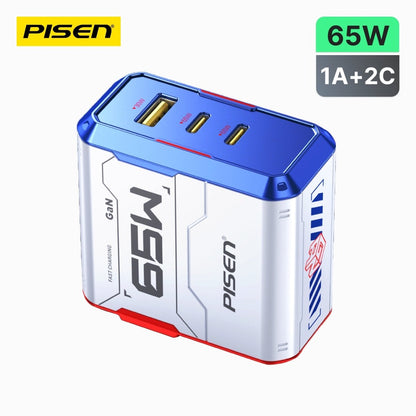 PISEN Gamer Lite 65W 3-Port GaN Fast Charger – USB-C Wall Charger for Laptops & Phones (TP-C34) - Pro iPhone Repair