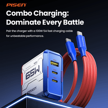 PISEN Gamer Lite 65W 3-Port GaN Fast Charger – USB-C Wall Charger for Laptops & Phones (TP-C34) - Pro iPhone Repair