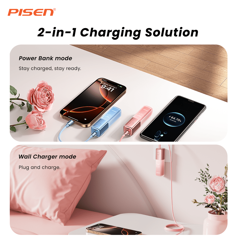 PISEN GlamVolt 30W Power Bank 5000mAh – Slim Fast-Charging Portable Charger (TS-D327) - Pro iPhone Repair