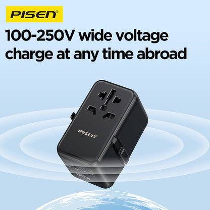 PISEN Global Travel 65W 5-Port GaN Fast Charger – Multi-Port USB-C Travel Adapter (TP-C94) - Pro iPhone Repair