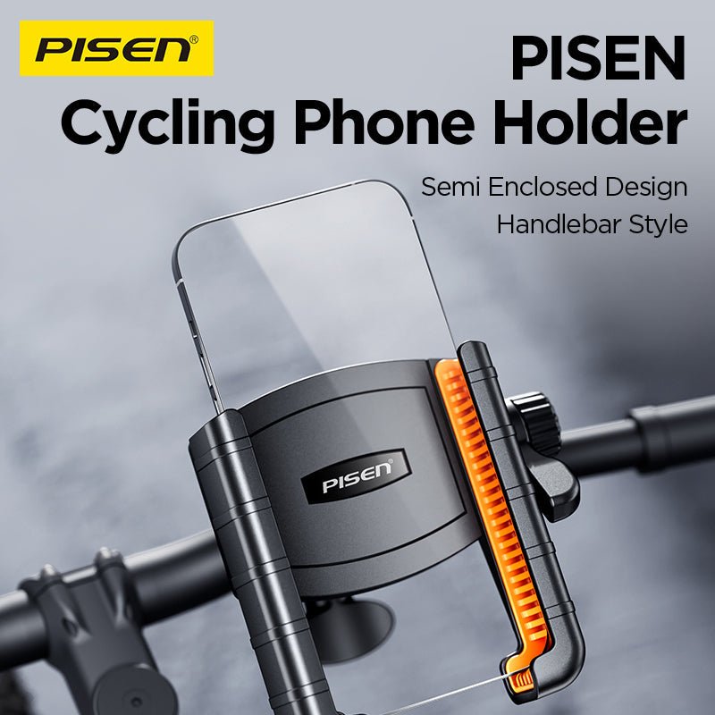 PISEN Half-Enclosed Bike Phone Holder – Handlebar Mount for Cycling (TP-ZJ01) - Pro iPhone Repair