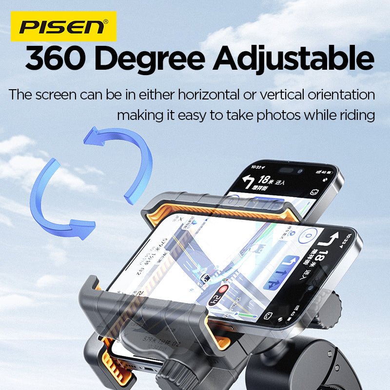 PISEN Half-Enclosed Bike Phone Holder – Handlebar Mount for Cycling (TP-ZJ01) - Pro iPhone Repair