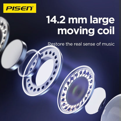 PISEN Half-In-Ear Wired Earphones – Stereo Earbuds with Mic (AP01) - Pro iPhone Repair