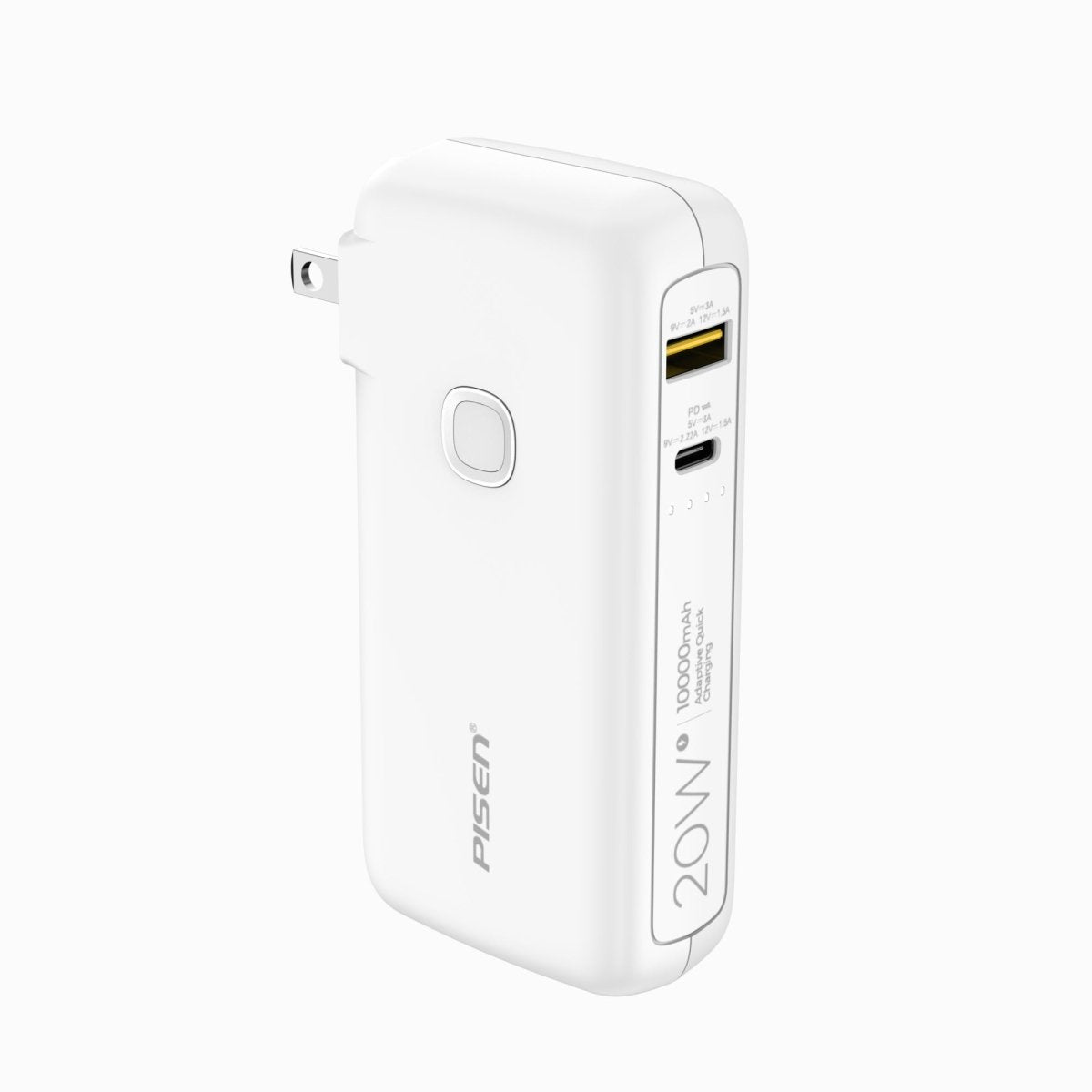 PISEN High Power Box 20W Power Bank 10000mAh – Fast-Charging Portable Charger (TS-D308) - Pro iPhone Repair