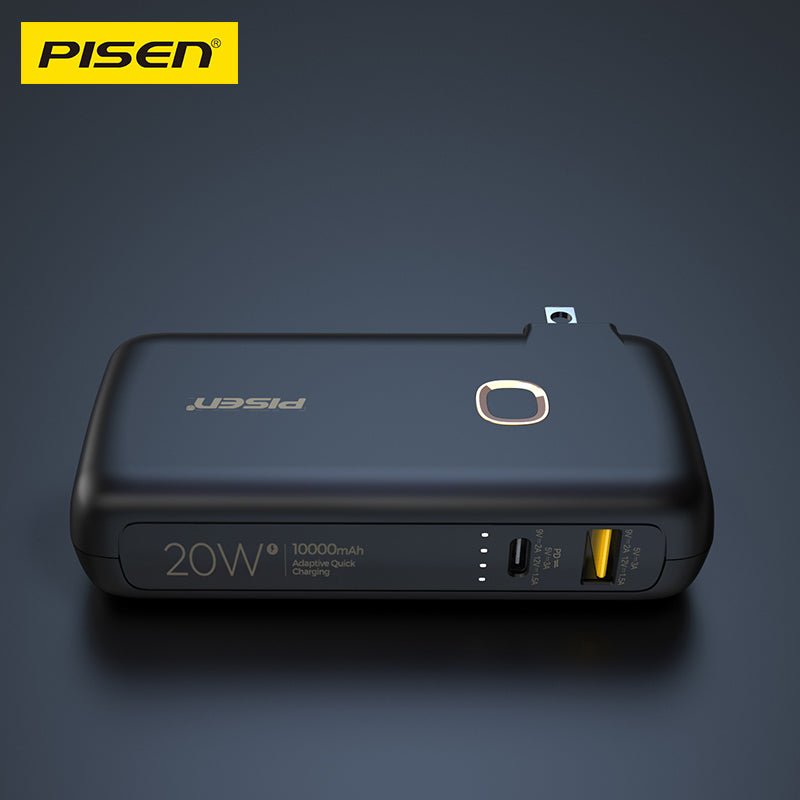 PISEN High Power Box 20W Power Bank 10000mAh – Fast-Charging Portable Charger (TS-D308) - Pro iPhone Repair