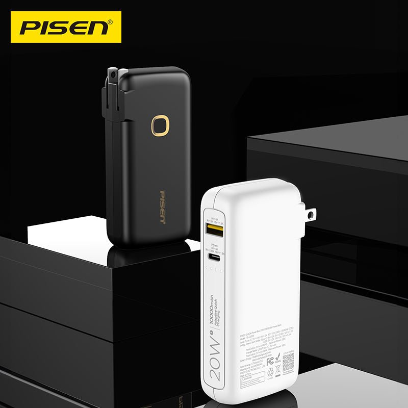 PISEN High Power Box 20W Power Bank 10000mAh – Fast-Charging Portable Charger (TS-D308) - Pro iPhone Repair