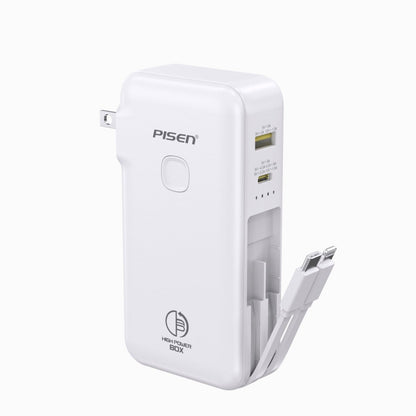 PISEN High Power Box 22.5W Power Bank 10000mAh – Fast Charger with Two Built-In Cables (TS-D312) - Pro iPhone Repair