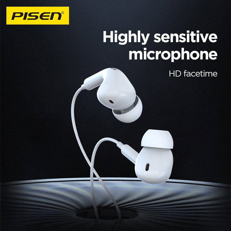 PISEN In-Ear Wired Earphones – Stereo Earbuds with Mic (AP03) - Pro iPhone Repair