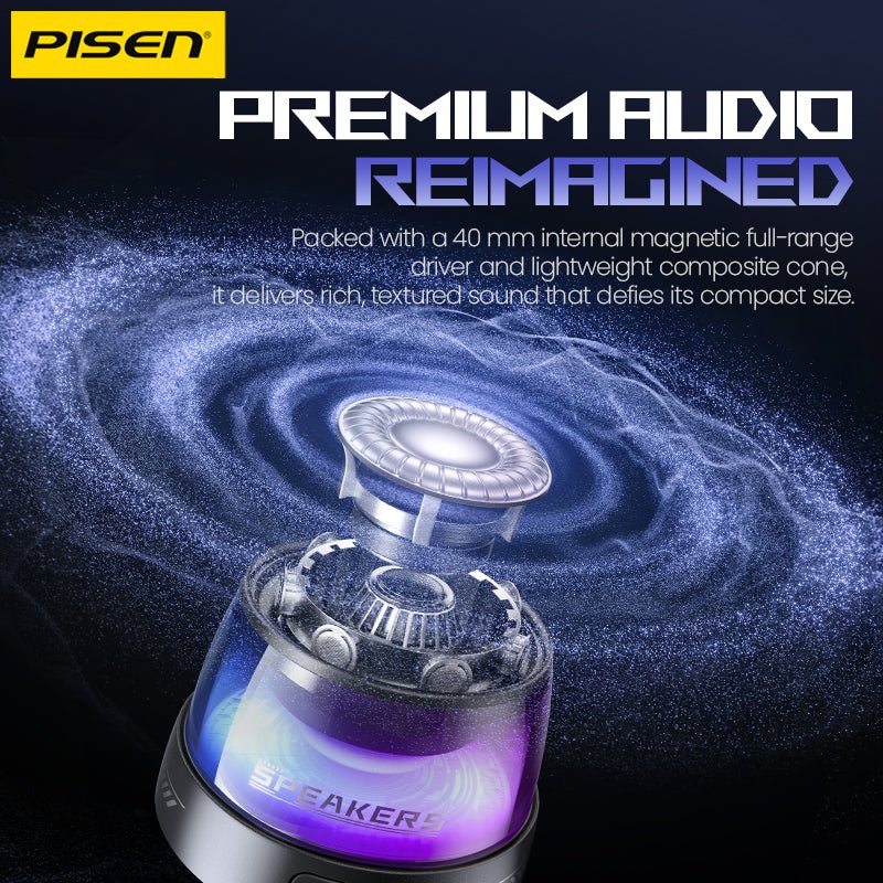 PISEN M1 Magnetic Wireless Bluetooth Speaker – Portable MagSafe Mini Speaker, Black (TP-YX01) - Pro iPhone Repair
