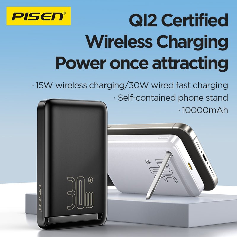 PISEN MagiPi 10000mAh Magnetic Wireless Power Bank – 30W MagSafe Portable Charger (TP-D101) - Pro iPhone Repair