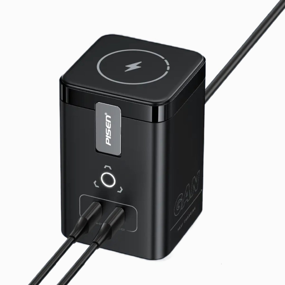 PISEN MagStation 45W GaN Desktop Charger – Magnetic Wireless & USB-C Charging Station (TP-C25) - Pro iPhone Repair