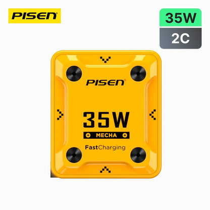PISEN Mecha 35W PD 2-Port Fast Charger – USB-C Wall Charger, US Plug (TS-C186) - Pro iPhone Repair