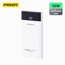 PISEN Mr White Power Station 10500mAh Power Bank – Portable Charger with Display, White (TS-D322A) - Pro iPhone Repair
