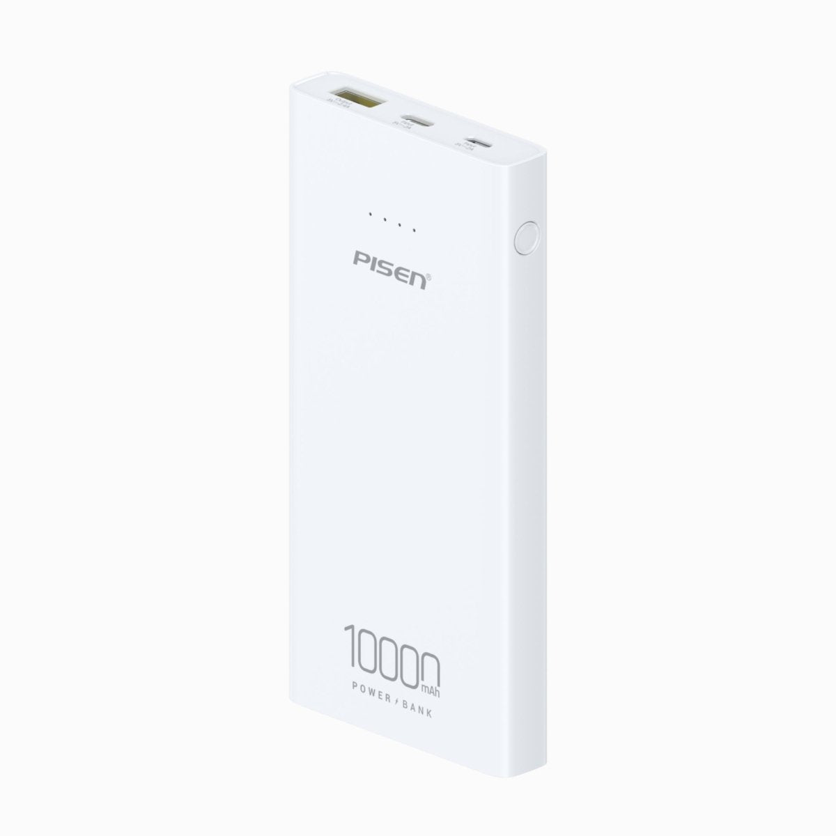 PISEN Mr White Ultra 10000mAh Power Bank – Slim Portable Charger, White (TS-D324) - Pro iPhone Repair
