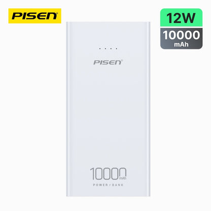 PISEN Mr White Ultra 10000mAh Power Bank – Slim Portable Charger, White (TS-D324) - Pro iPhone Repair