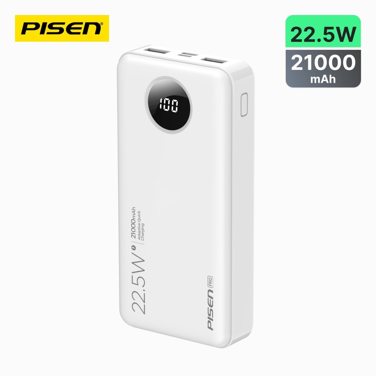 PISEN Power Cube 22.5W Power Bank 21000mAh – Fast Charger with Digital Display (TS-D301) - Pro iPhone Repair
