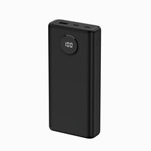 PISEN Power Cube 30W 20000mAh power bank in black, front view with round LED battery display