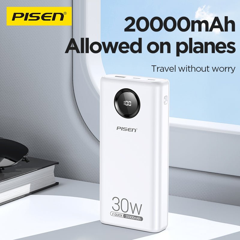 PISEN Power Cube 30W Power Bank 20000mAh – Fast-Charging Portable Charger (TS-D337) - Pro iPhone Repair