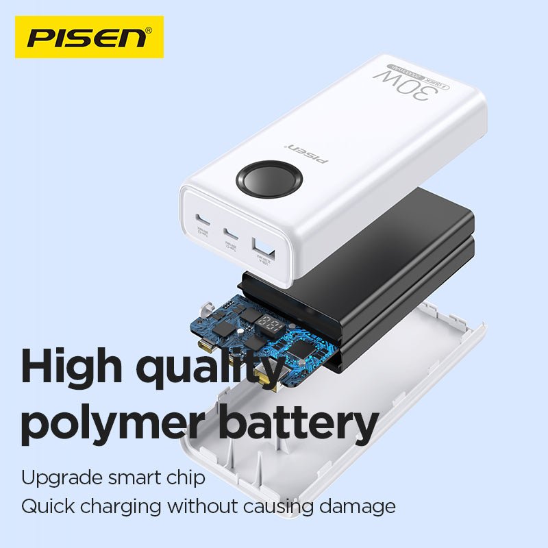 PISEN Power Cube 30W Power Bank 20000mAh – Fast-Charging Portable Charger (TS-D337) - Pro iPhone Repair