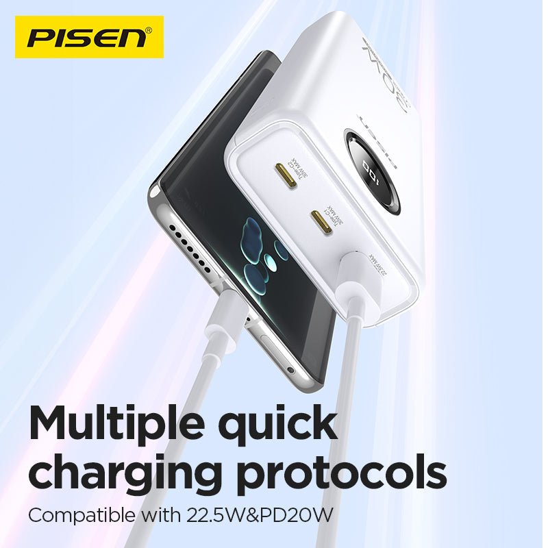 PISEN Power Cube 30W Power Bank 20000mAh – Fast-Charging Portable Charger (TS-D337) - Pro iPhone Repair