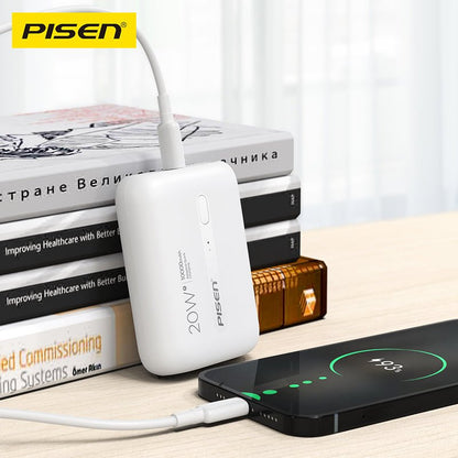 PISEN Power Tiny 20W Mini Power Bank 10000mAh – Compact Fast Portable Charger (TS-D304) - Pro iPhone Repair