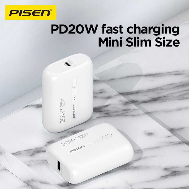 PISEN Power Tiny 20W Mini Power Bank 10000mAh – Compact Fast Portable Charger (TS-D304) - Pro iPhone Repair