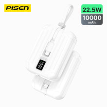 PISEN Power Tiny 22.5W Power Bank 10000mAh – Compact Charger with Dual Built-In Cables (TS-D326) - Pro iPhone Repair