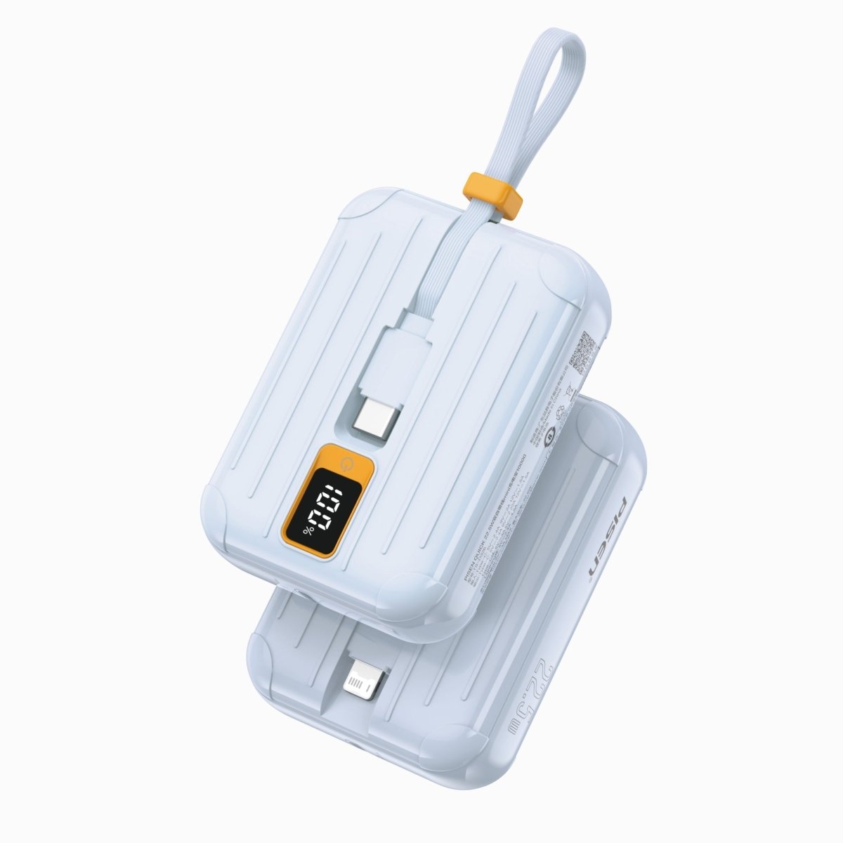 PISEN Power Tiny 22.5W Power Bank 10000mAh – Compact Charger with Dual Built-In Cables (TS-D326) - Pro iPhone Repair