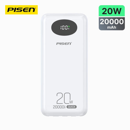 PISEN PowerLink 4-in-1 Power Bank 20000mAh – Fast Charger with Built-In Cables (TS-D344) - Pro iPhone Repair