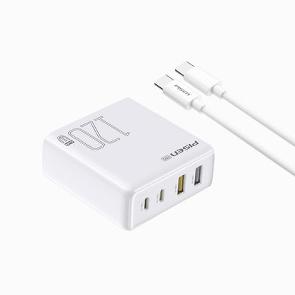 PISEN Pro 120W Fast Charger – 4-Port 2C+2A USB-C Desktop Charging Station, US Plug (TS-C148) - Pro iPhone Repair