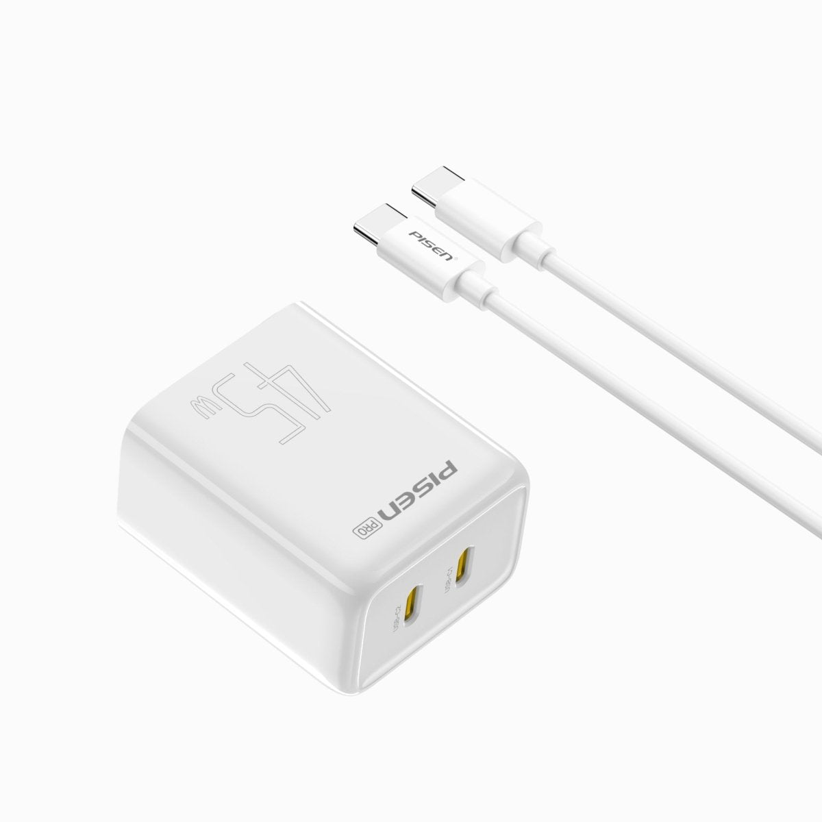 PISEN Pro 45W PD Fast Wall Charger – Dual USB-C Wall Charger, US Plug (TS-C152) - Pro iPhone Repair