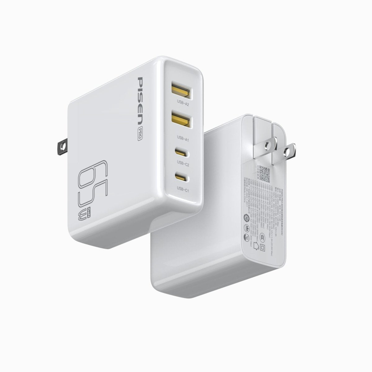 PISEN Pro 65W GaN Fast Charger – 4-Port 2C+2A USB-C Wall Charger, US Plug (TS-C146) - Pro iPhone Repair