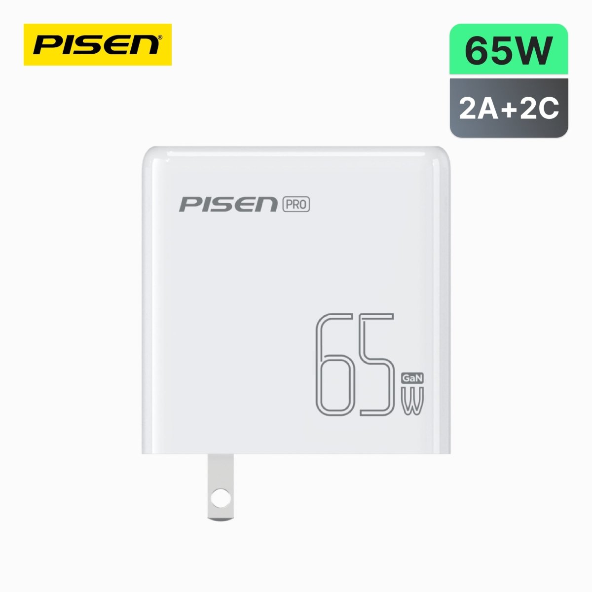PISEN Pro 65W GaN Fast Charger – 4-Port 2C+2A USB-C Wall Charger, US Plug (TS-C146) - Pro iPhone Repair