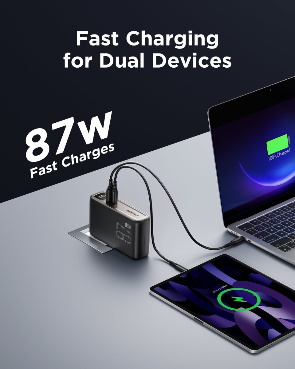 PISEN PRO 87W GaN Power Bank 10000mAh Kit – Fast Charger with Wall Adapter (TS-D319) - Pro iPhone Repair