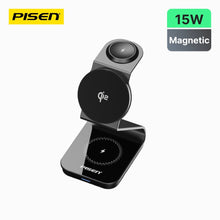 PISEN Qi2 Magnetic 3-in-1 Desktop Wireless Charger – MagSafe Dock for Phone, Watch & Earbuds (TP-C75) - Pro iPhone Repair