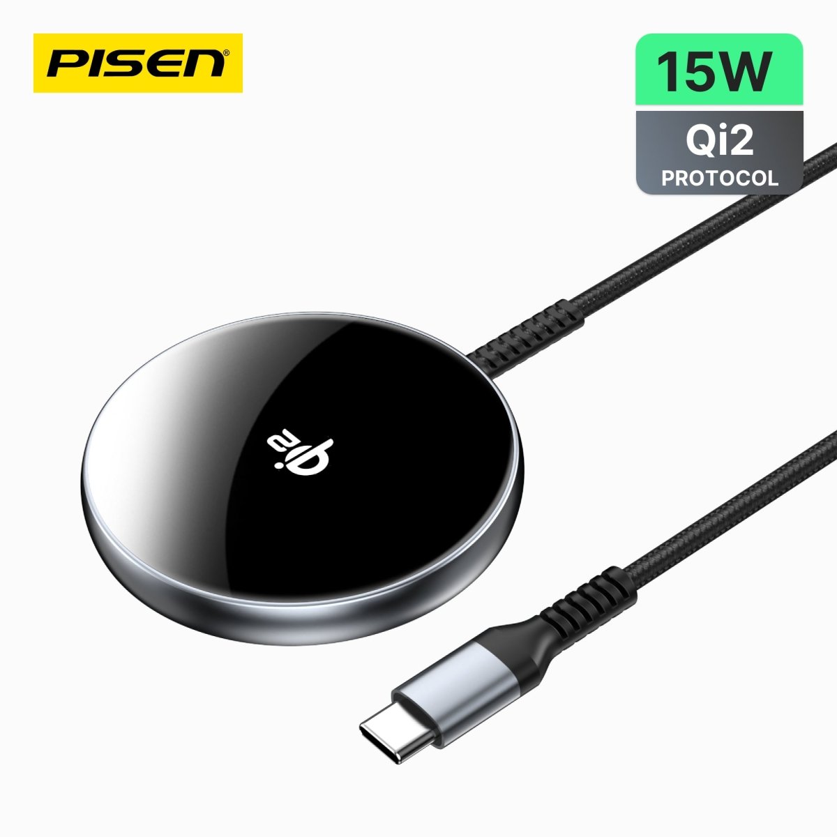 PISEN Qi2 Magnetic Desktop Charging Pad – 15W MagSafe Wireless Charger (TP-C56) - Pro iPhone Repair