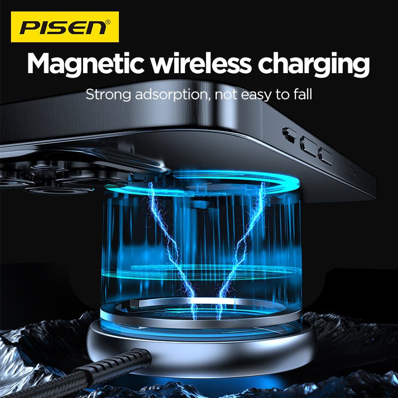 PISEN Qi2 Magnetic Desktop Charging Pad – 15W MagSafe Wireless Charger (TP-C56) - Pro iPhone Repair