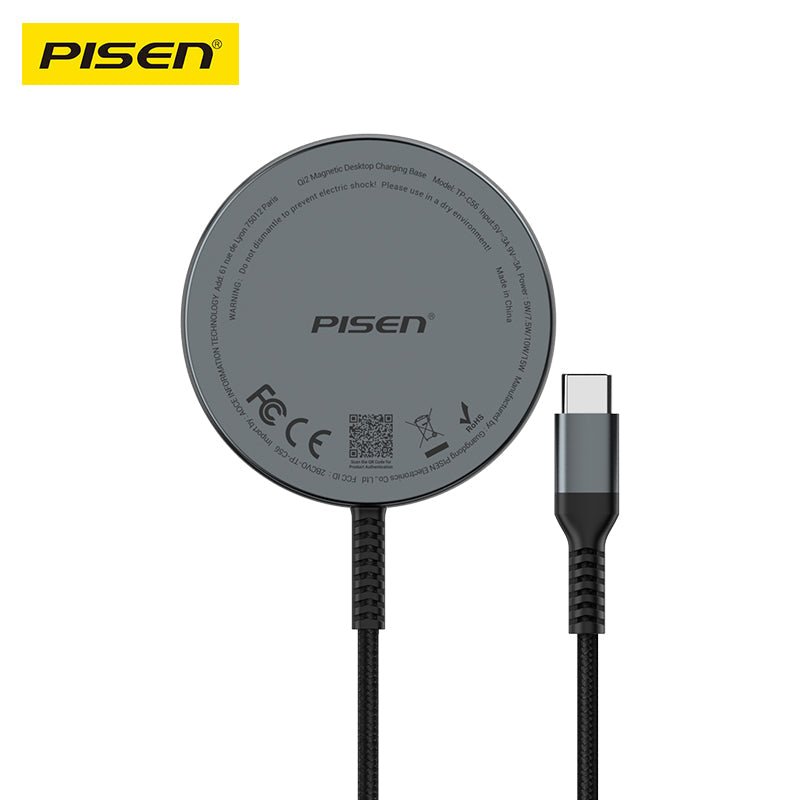 PISEN Qi2 Magnetic Desktop Charging Pad – 15W MagSafe Wireless Charger (TP-C56) - Pro iPhone Repair