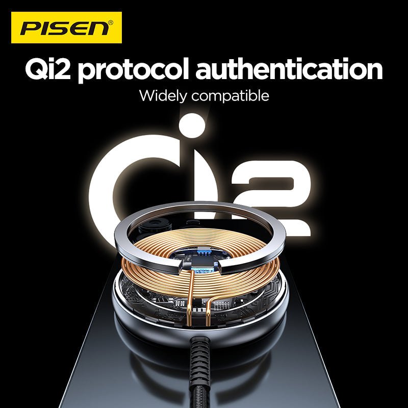 PISEN Qi2 Magnetic Desktop Charging Pad – 15W MagSafe Wireless Charger (TP-C56) - Pro iPhone Repair