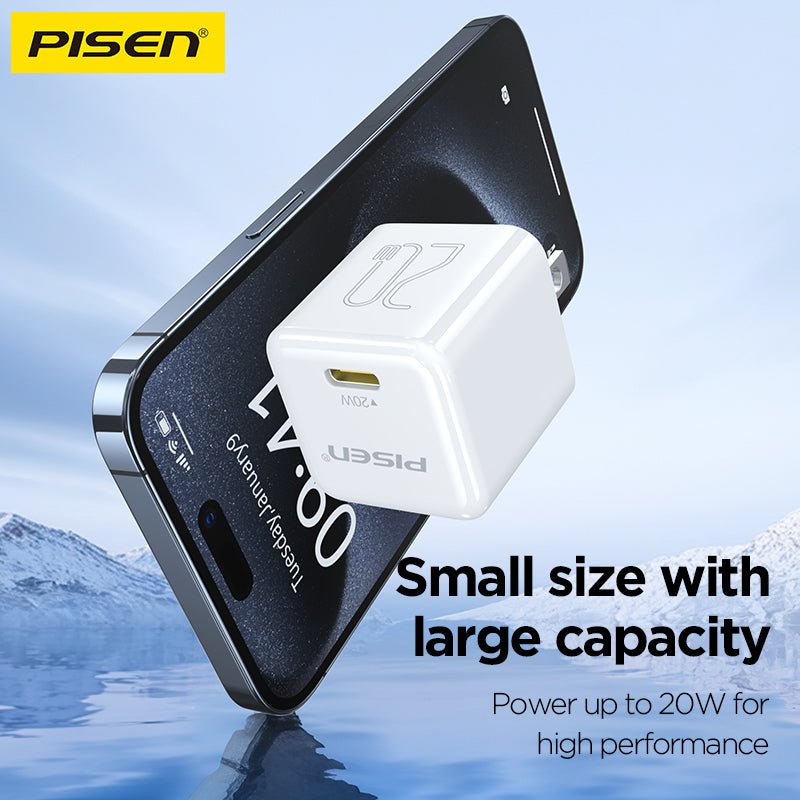 PISEN QUICK 20W PD Pudding Charger – Single-Port USB-C Fast Wall Charger (TP-C36) - Pro iPhone Repair