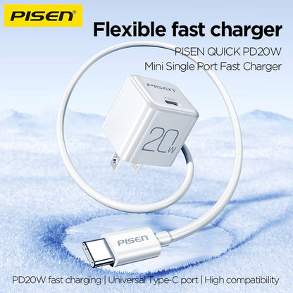PISEN QUICK 20W PD Pudding Charger – Single-Port USB-C Fast Wall Charger (TP-C36) - Pro iPhone Repair