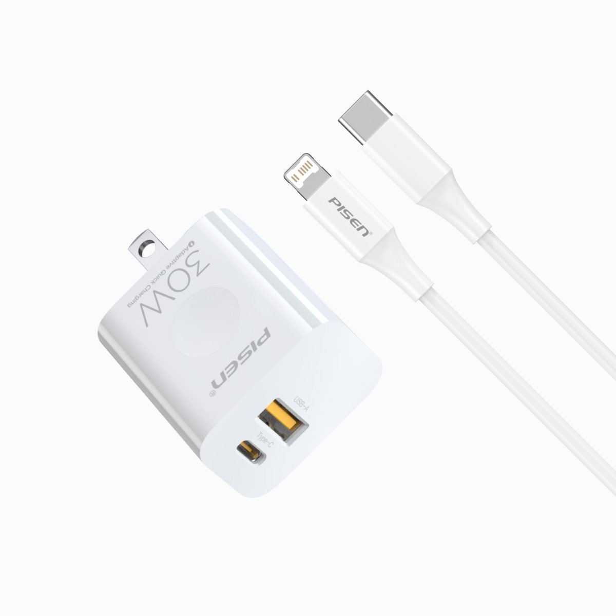 PISEN QUICK 30W Fast Charger – USB-C Wall Charger, US Plug (TS-C171) - Pro iPhone Repair